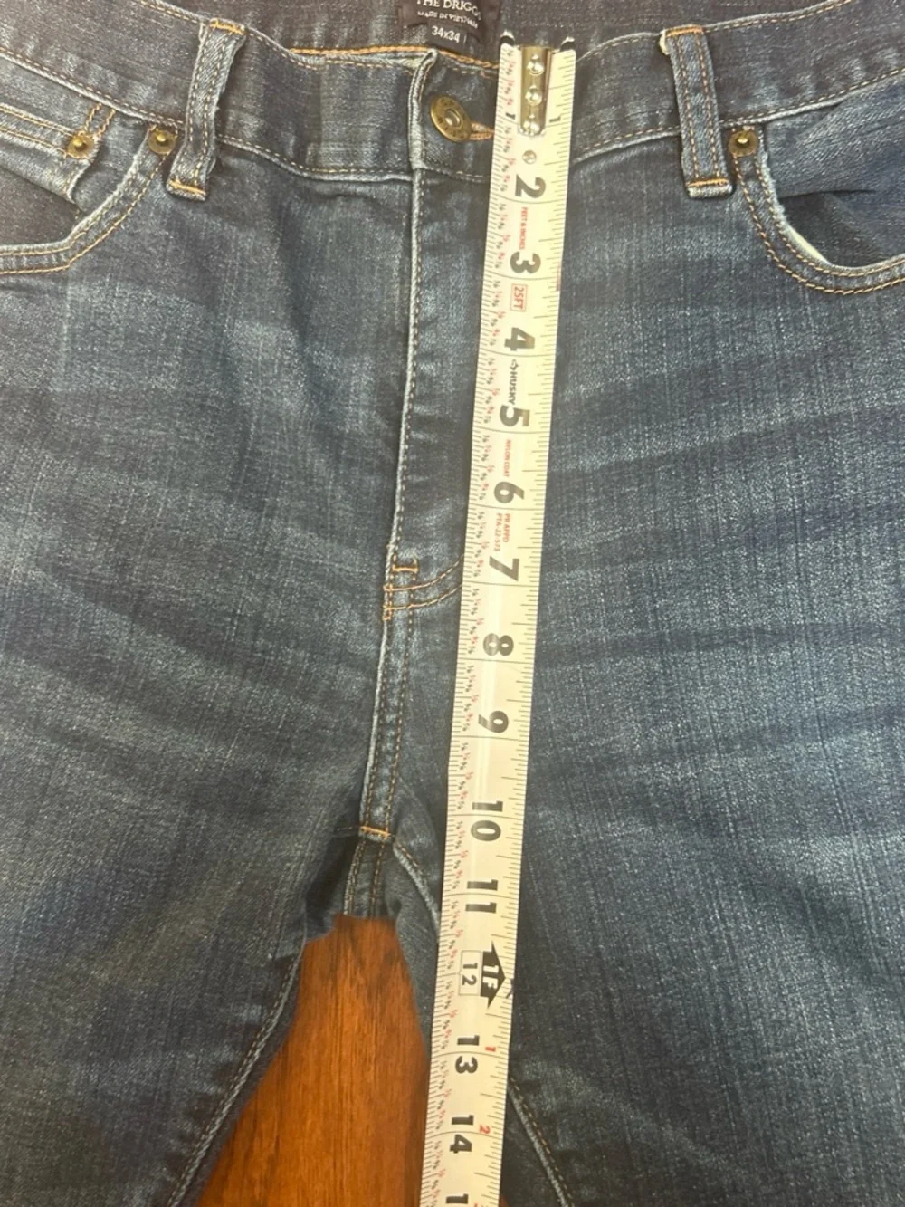 J. Crew Men's Straight Jeans  0181 Stitching missing back pocket see pic 8 34x34
